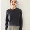 Nuevo suéter de 100% cachemira cepillada, suéter de forro polar de cachemira pura para mujer con un diseño único, top base de capa gruesa de nicho para otoño e invierno