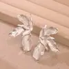 Brincos Europeus e Americanos Transfronteiriços Brincos Exagerados Tridimensionais de Pétala em Acrílico Brinco de Gota de Folha Retro de Alta Qualidade Joia de Orelha para Mulheres