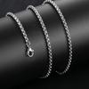 Cadena de perlas cuadradas de acero inoxidable, collar para hombre de estilo europeo y americano que combina con todo, estilo hip-hop, con accesorios de cadena de perlas cuadradas.