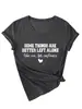 Algumas Coisas São Amazon Ebay Site Independente Camiseta Casual Moderna Feminina Gola V Manga Curta Camisa Base