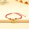 Pulsera Roja para el Año del Dragón, Hecha a Mano y Ajustable, con Hebilla de Seguridad, Pequeño Regalo, Cordón para Joyería al por Mayor