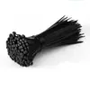 Abraçadeiras de nylon autotravantes, tiras de fixação plásticas, cintas de amarração fortes, abraçadeiras para fios, cordas de amarração pretas