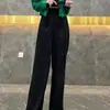 Calça Larga Drapada Comprida para Mulheres, Novo Estilo Primavera 2026, Calça Reta Elegante e de Alta Qualidade, Nova Calça Longa Estilo Chinês