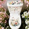 Nuevo Estilo de Primavera Flores de Primavera Florecen Pegatinas Baño Asiento de Inodoro Cubierta Autoadhesiva PVC Pegatinas para Inodoro Venta al por Mayor