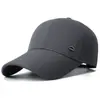 Gorra de Béisbol de Secado Rápido para Hombres de Mediana Edad, Verano Simple para Exteriores Protección Solar Transpirable Delgada Sombrilla Casual con Visera Curva