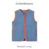 Chaleco de forro polar para niños y niñas, adecuado para primavera y otoño, prenda exterior de forro polar para niños mayores, chaleco con cremallera de bloques de color, a juego para padres e hijos