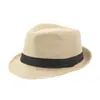 Sombrilla Transpirable Sombrero de Verano Sombrero de Paja Mismo Estilo Jazz Hombres y Mujeres Pequeño Británico Sombrero de Playa Cáñamo Vintage