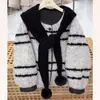 Abrigo de Invierno y Otoño para Niñas con Piel Integrada 2026 Nuevo Estilo para Niños Mayores, Abrigo de Invierno para Niñas Estilo Chanel de Lana de Cordero