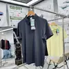 Textura em Padrão de Grade, Antibacteriano Físico, Anti-UV, Sensação Gelada, Camiseta de Manga Curta para Uso ao Ar Livre, Unissex, com Gola