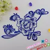 Acessórios de performance boutique material diy feito à mão pasta de tecido janela de porcelana azul e branca bordado cheongsam subsídio J2632# estampagem a quente