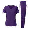 Ropa Lavable para Hombres y Mujeres, Pantalones Largos de Manga Corta, Traje de Fregar para Cuidado Bucal de Mascotas, Ropa de Trabajo para Doctor, Ropa Médica Absorbente de Sudor