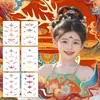 Día del Niño Decorativo Brillo Impermeable Larga Duración Tatuaje Antiguo para Cejas Pegatina Nuevo Estilo Dunhuang Niña Linda