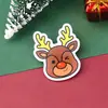Broche navideño transfronterizo, broche navideño acrílico, insignia de pin de muñeco de nieve y reno de dibujos animados, colgante para mochila, accesorio
