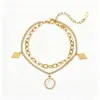 Pulsera popular de titanio y acero estilo ins, moderna, versátil, corazón, mariposa, estrella, geométrica, de acero inoxidable, joyería para la mano