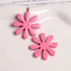 Color Fresco Elegante Versátil Sencillo 8 Pétalos Flor Margarita Accesorios Acrílicos Pendientes DIY Pendientes Accesorios para Funda de Teléfono Móvil