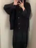 Novo cardigã de tricô estilo coreano, soltinho, em imitação de mink, com decote V, para o inverno de 2026, suéter plus size, peça de outer