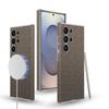 Comercio Exterior Adecuado para Samsung S25Ultra Anillo Magnético Inalámbrico Integrado Funda para Teléfono Móvil Superficie Curva Cuero Creativo Funda de Cuero Nibu