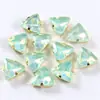 Garra de Triángulo Diamante Cristal Vidrio Cosido a Mano Diamante DIY Ropa Vestido de Novia Zapatos Bolsa Accesorios para el Cabello Accesorios Pegajoso y Cosible