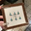 Atacado do Fabricante Pingente de Cabacinha de Jade Xiaohongshu com Cravação em Prata S925, Novo Design Estilo Chinês Cabacinha de Jade Azul Água