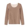 Roupa Íntima Térmica Feminina 2024, Outono e Inverno Lã e Seda Sem Costura Aquecida Tops e Calças Atacado, Moderna e Elegante