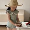 Ropa de Verano para Niñas Protección Solar Secado Rápido Cuello de Muñeca Traje de Baño de una Pieza para Aguas Termales Bebé Celebridad de Internet Traje de Baño Caliente