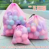 Bolsa de Almacenamiento para Juguetes de Niños Bolsa para Guardar Bloques de Baño Tarjetas Bolsa de Dios Cierre de Cordón Pelotas Oceánicas Bolsa de Malla Grande Bolsa de Playa