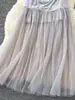 Vestido Longo Europeu e Americano Transfronteiriço 2026 Nova Moda Floral Veludo Tule Patchwork Elegante Sem Mangas Linha A