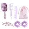 Guangzhou Wanmei Fabricante Suministra Directamente Set de Peluquería para el Hogar Peine de Corte Peine de Cola Puntiaguda para Puntos del Cuero Cabelludo Peine de Dientes Anchos con Forma Esponjosa