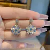 Brincos de Bola de Pérola Redonda de Cristal de Design de Luxo Estilo Francês Novos Brincos Tendência Estilo Celebridade da Internet Coreana para Mulheres