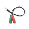 Cable de Audio de 3.5mm Uno a Dos Audífonos para Laptop Audífonos con Micrófono Teléfono Móvil Adaptador K-Song en Vivo