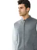 Nuevo chaleco cálido de moda simple con doble cremallera para hombre, de lana 100% pura, hilado fino de 16 cabos, hilo Yangzi, para otoño e invierno
