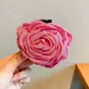 Vacaciones en la playa clip floral de plátano para el pelo pinza de garra floral de dopamina para recogidos en la parte posterior de la cabeza accesorio para el cabello adorno para el pelo