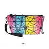 Bolso para Mujer 2021 Nuevo Bolso Arcoíris Color Degradado Moderno Bolso de Hombro Cruzado Bolso Geométrico de Diamante Versátil Bolso de Regalo