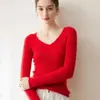 ¡Una sola pieza sin costuras! Suéter 100% Cachemir Puro para Mujer, Jersey de Cuello en V, Nuevo Estilo 2026, Ajustado, Tejido Base