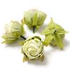 Cabeza de flor rosa de simulación rizada redonda rosa boda flor de seda flor de tela para tocado DIY material para sombrero flor decorativa