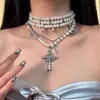 Colar com Pingente de Pérola e Estrela-do-Mar Multicamadas Estilo Menina Doce e Descolada Picante para Mulheres com Design Único Corrente de Clavícula com Contas Acessório de Praia