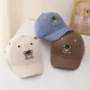 Novo chapéu de sol de outono, boné de beisebol fofo de urso estilo coreano, boné infantil transfronteiriço, boné para menino de 3 anos