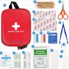 Kit de primeiros socorros para exportação ao ar livre de 17 tipos com 100 peças, kit de primeiros socorros portátil à prova d'água, equipamento para auto-condução, kit de emergência