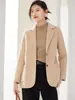 Nuevo Abrigo de Lana de Doble Cara de Alta Gama para Mujer Otoño e Invierno 2026, Corte Ajustado, Cuello de Solapa, Estilo Corto, Adecuado para Figuras Pequeñas