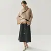 Bufanda de Cachemir Tejida Simple Tipo Nube Chal Grande para Mujer Twist Agradable al Tacto Esponjoso Nuevo Bufanda Otoño e Invierno 2025