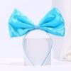 Acessório de Cabeça para Menina Sedan Vermelho Branca de Neve Cor Pura Tiara com Laço Tiara com Laço Acessórios de Cabelo