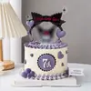 Accesorios de Decoración de Pasteles Modernos Geniales Conejito Rosa Gatito Cachorro Perro de Orejas Grandes Toppers para Mesa de Postres de Cumpleaños