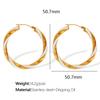 Brincos de temperamento europeu e americano ouro 18K óleo pulseira multicolorida padrão torcido exagerado círculo grande brincos únicos brincos atacado