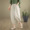 Foto Real de Moda Verão 2026 Estilo Coreano Tamanho Grande Emagrecedor Estampada Camisa Feminina de Manga Média e Calça Harem