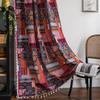 Cortina Yiman Qiyun Terminada Patchwork Bohemio Estampado Cortina de Cocina Estilo Country Sala de Estar Sombreada Ventanal