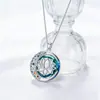 Collar de Loto Hueco de Nuevo Estilo Transfronterizo para Mujer, Diseño de Nicho de Lujo Ligero, Cadena Elegante Retro de Loto de Siete Colores para Clavícula