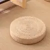 Almofada de Chão para Sentar no Chão, Tapete Tatami de Palha Trançada para Meditação, Almofada de Meditação Estilo Japonês para Bay Window, Tapete de Meditação Zen, Tapete de Palha