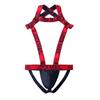 Ropa interior de tirante dos en uno ropa interior para hombre tanga doble tanga un solo pierna atractiva deportiva JM913
