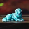 Tumbado Cristal Natural Grava Transfronterizo Artesanía de Resina Adorno Perro Golden Retriever Decoración del Hogar Adorno Conchas de Colores