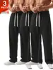 Pantalones Deportivos Elásticos de Cintura con Cordón de Color Sólido Versátiles para Hombre Verano 2026 Transfronterizos Pantalones Deportivos Casuales Diarios para Hombre en Stock